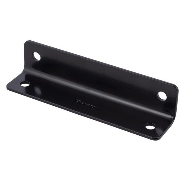 Soporte de esquina interior/exterior de acero negro Hampton de 1,6 pulg. de alto x 9 pulg. de ancho x 1/8 pulg. de profundidad