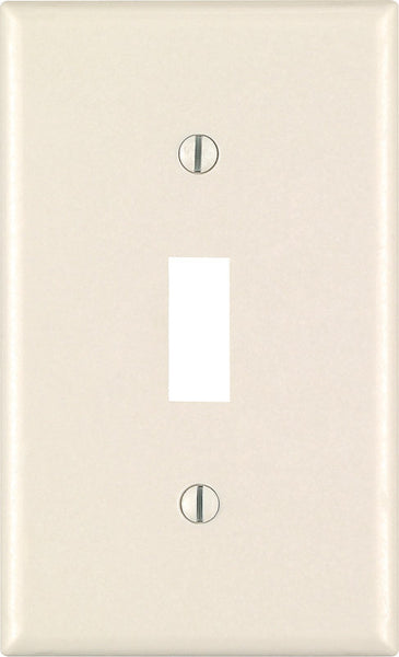 Placa de pared con interruptor basculante de plástico Leviton Almond de 1 unidad, paquete de 1