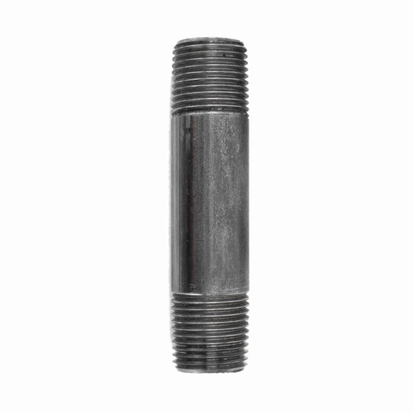 Boquilla de acero negra de BK Products de 3/8 pulg. MPT x 3-1/2 pulg. L (paquete de 5)
