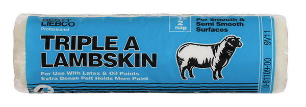 Bestt Liebco Triple A Lambskin 9 in. W X 1/2 in. S Paint Roller Cover 1 pk