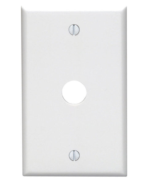 Placa de pared para cable/telecomunicaciones de plástico termoendurecible Leviton de 1 unidad, color blanco, paquete de 1