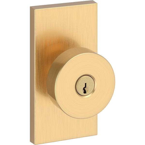EN.CON.CFR.044.6L.DS.CKY.KD Contemporary / Contemporary 5" Rose Entry - Satin Brass