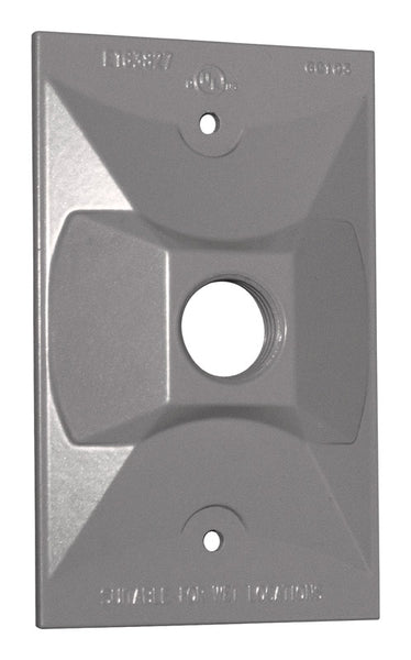 Sigma Engineered Solutions Rectangle Die-Cast Metal 1 gang 4.61 in. H X 2.85 in. W Lampholder Cover