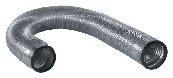 Conexión rápida Imperial de 60 pulg. de largo y 4 pulg. de profundidad para secadora de aluminio plateado (paquete de 9).