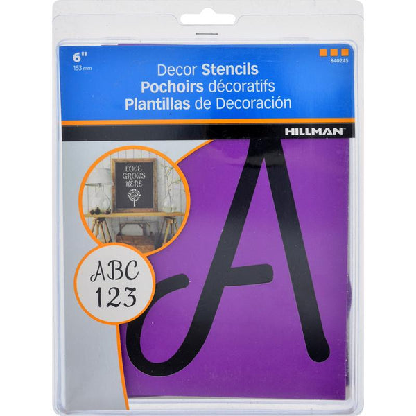 Paquete de plantillas decorativas de escritura para tablero de óleo HILLMAN de 6 pulgadas (38 unidades) - Oferta de la semana