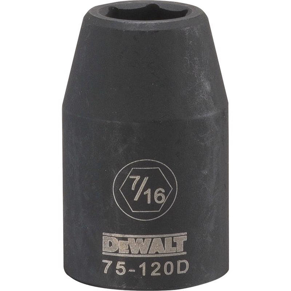 Dado de impacto profundo de 6 puntas SAE DeWalt de 7/16 pulg. x 1/2 pulg., 1 pieza