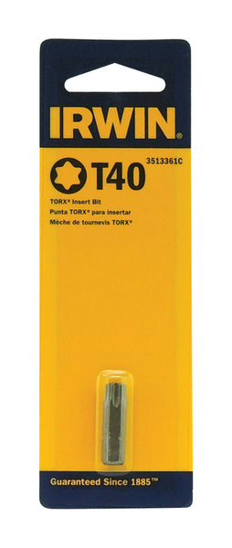 Irwin Torx T40 X 1 in. L Insert Bit S2 Tool Steel 1 pc