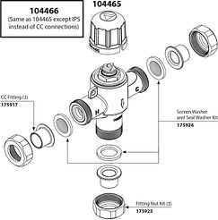 CONEXIÓN IPS DE 1/2" INCLUYE TERMOSTÁTICO