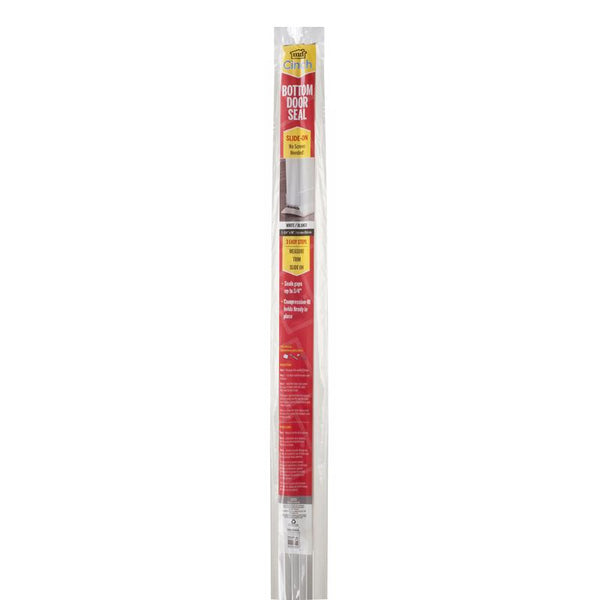 MD Building Products CINCH Sello de vinilo blanco debajo de la puerta para puertas de 36 pulg. de largo y 1,75 pulg.