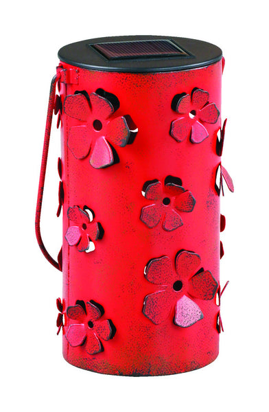 Smart Living 6.89 in. Metal Flower Solar Lantern Assorted (Pack of 8)