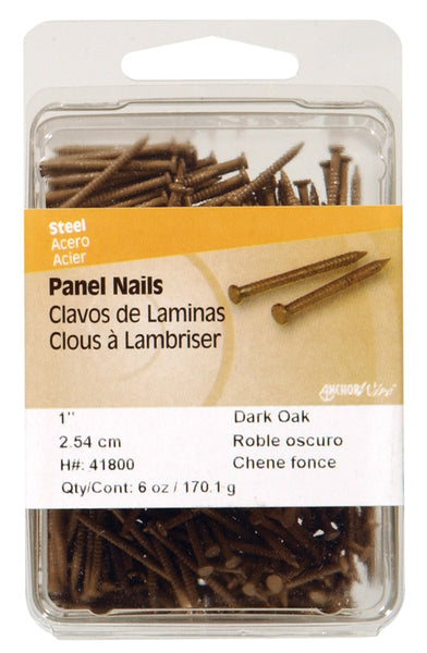 Clavo de acero para panel en L de 1 pulg. de Hillman con vástago anular plano