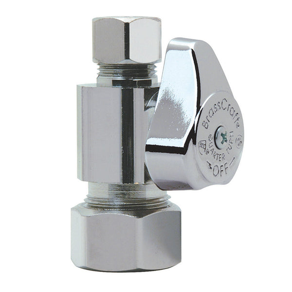 Válvula de cierre de latón BrassCraft con salidas de compresión de 1/2 pulg. y 3/8 pulg. - Oferta de la semana