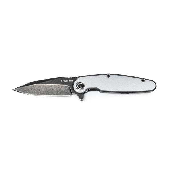 Navaja de bolsillo de acero plateado de 8,5 pulgadas de Crescent