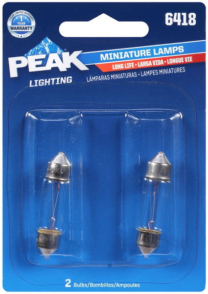 Bombilla halógena de luz de advertencia de pico para automóvil en miniatura 6418