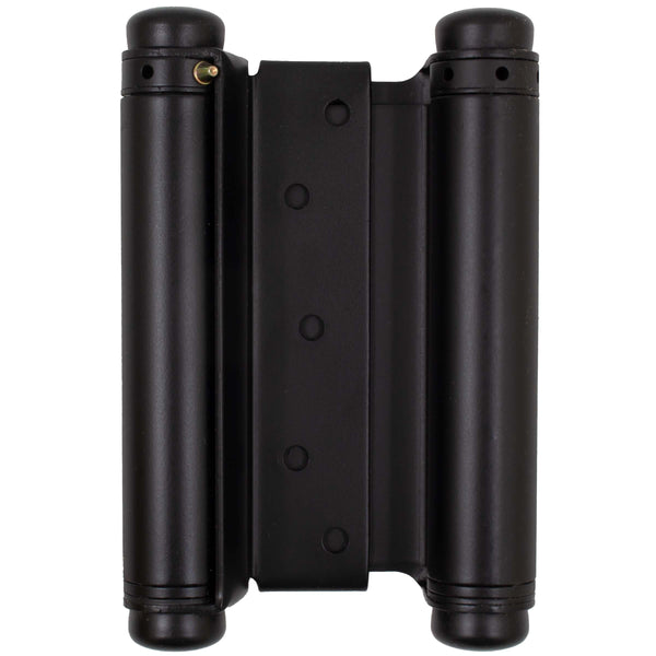 Heavy-Duty Double Acting Spring Hinge, 6 Inches, Fits Doors 1 1/4" to 1 3/4" Thick, 125-lb. Rating (3 Hinges), 1-Pack, Matte Black by Stone Harbor Hardware