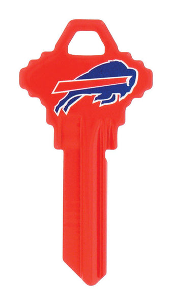 Llave universal para casa u oficina de Hillman Buffalo Bills pintada, de una sola cara (paquete de 6)