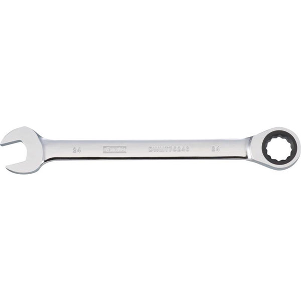 Llave combinada de trinquete métrica DeWalt de 24 mm x 24 mm, 12-25/32 pulg. de largo, 1 pieza