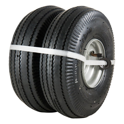 Utility Tire + Wheel Assembly, Pneumatic, 4.10/3.50-4, 2-Pk.