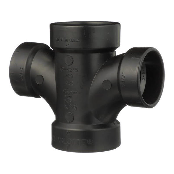 Charlotte Pipe 1-1/2 in. Hub X 1-1/2 in. D Hub ABS Sanitary Tee