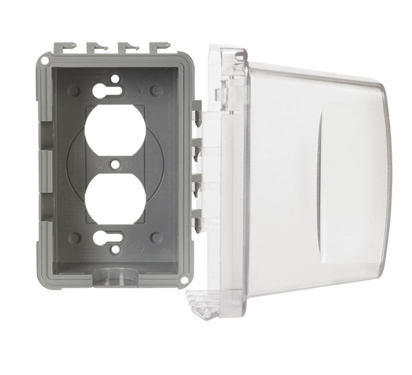 Tapa en uso TayMac rectangular de plástico de 1 unidad, 5,5 pulg. de alto x 4,0 pulg. de ancho