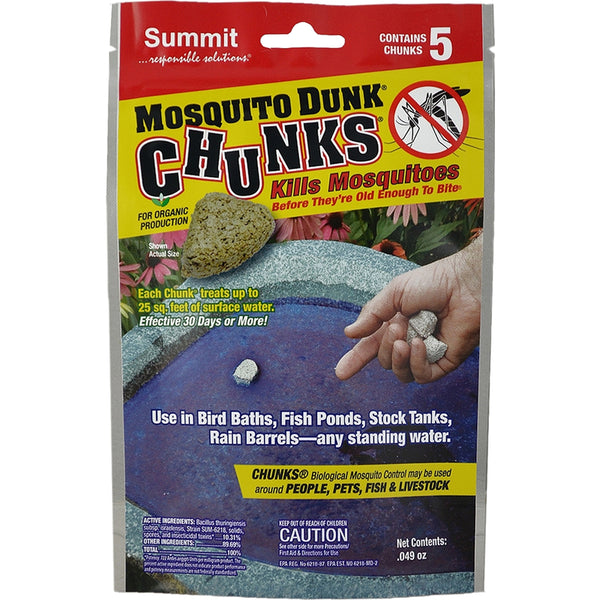 Mosquito Dunk Insecticida orgánico sólido Summit, paquete de 5 (paquete de 12)