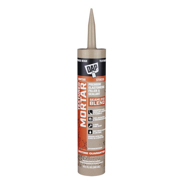 DAP Premium Textured Mortar Beige Advanced Latex Concrete and Mortar Sealant 10.1 oz (Pack of 12)