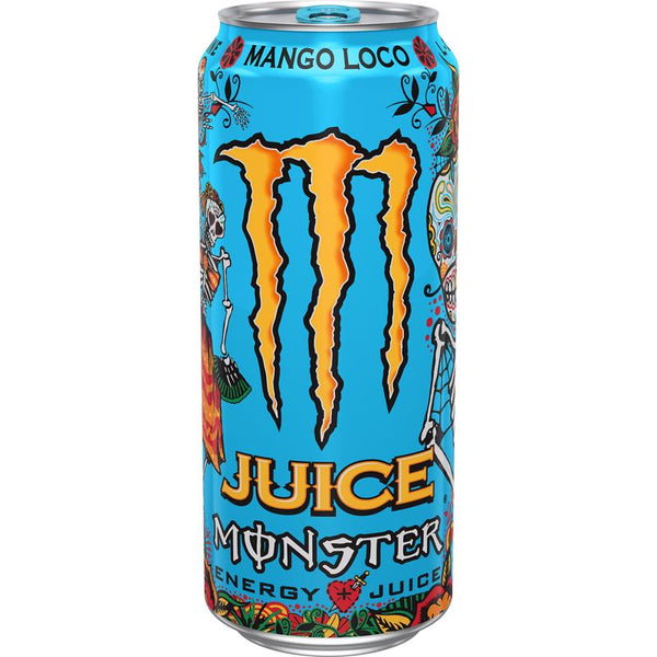 Monster Energy Mango Loco Peach Mango Energy Drink 16 oz (Pack of 24)