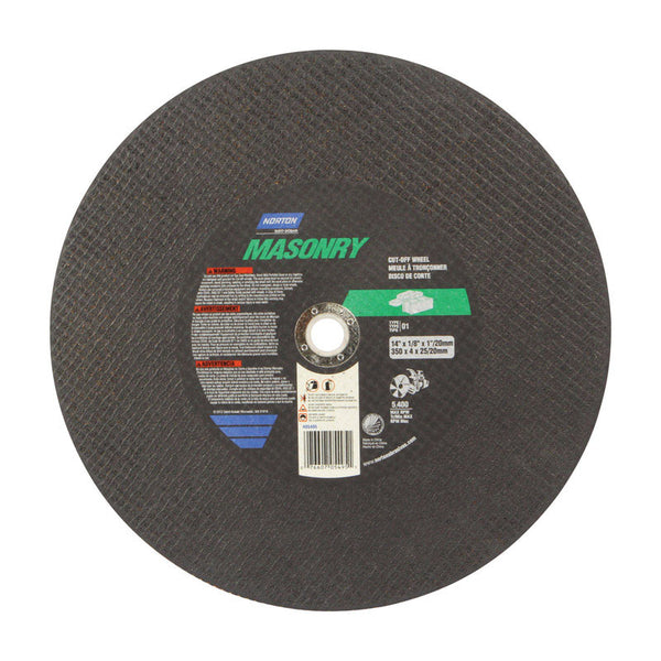 Norton Masonry 14 in. D X 1 in. Silicon Carbide Cut-Off Wheel 1 pc