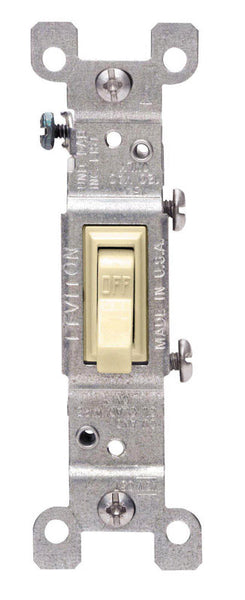 Interruptor de palanca unipolar silencioso de CA Leviton de 15 amperios, color marfil, paquete de 1 - Oferta de la semana