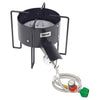 Cocina para exteriores con marco de acero soldado Bayou Classic de 164 000 BTU