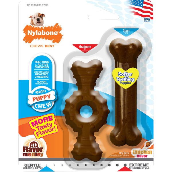 Nylabone Puppy Twin Pack Pequeño