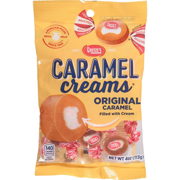 Goetze's Candy Caramel Creams Original Caramels 4 oz (Pack of 12)