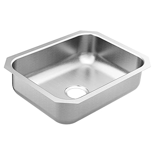 Fregadero de un solo tazón de acero inoxidable calibre 20 de 23,5 x 18,25