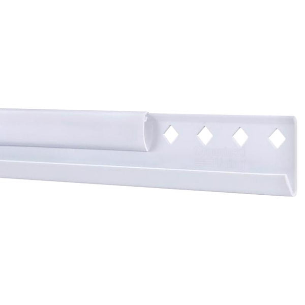 Riel para colgar de acero con revestimiento de epoxi de 2,25 pulgadas de alto x 0,5 pulgadas de ancho x 24 pulgadas de largo de Organized Living Freedom