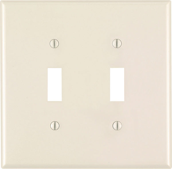 Leviton Almond 2 gang Nylon Toggle Wall Plate 1 pk
