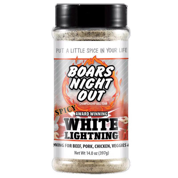 Aliño para barbacoa Boars Night Out White Lightning de 14 oz