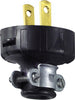 Leviton - Clavija de vinilo para uso residencial, de hoja recta, 1-15P, calibre 18-14 AWG, 2 polos, 2 cables