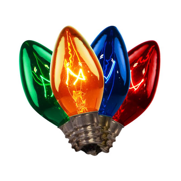 Celebrations C7 Twinkle Incandescent Replacement Bulb Multicolored 4 lights