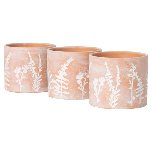 Maceta artística para hierbas de cerámica marrón Sullivans de 11,4 cm de alto (paquete de 3)