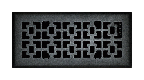 Difusor de piso de acero mate unidireccional de 4 pulg. de alto x 12 pulg. de ancho de Tru Aire