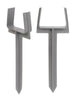 Anclaje para bajante de canalón tipo K de plástico liviano Amerimax de color gris, 10-1/2 L x 2 H x 3 W in.