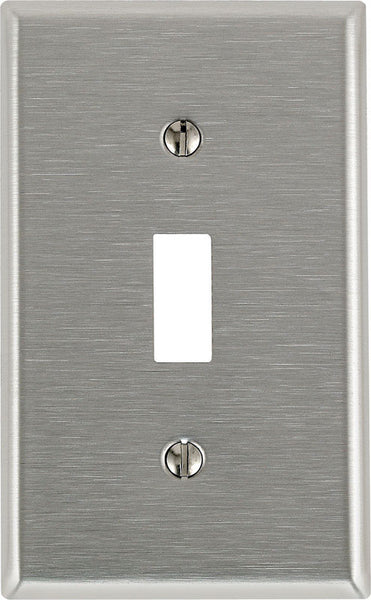 Leviton Silver 1 gang Stainless Steel Toggle Wall Plate 1 pk