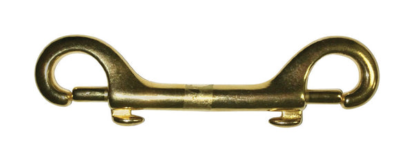 Mosquetón de doble extremo de bronce pulido Baron de 7/16 pulg. de diámetro x 4-3/4 pulg. de largo, 80 lb