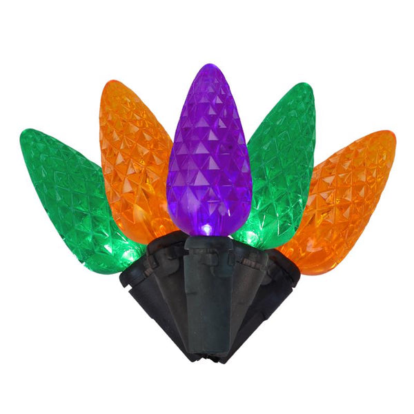 Cadena de luces LED C6 para Halloween, multicolor, 100 unidades