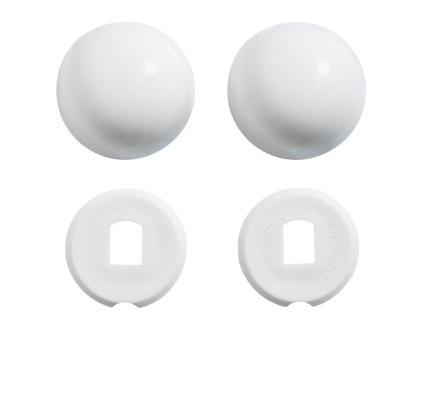 Tapas para pernos de inodoro Kohler de plástico blanco