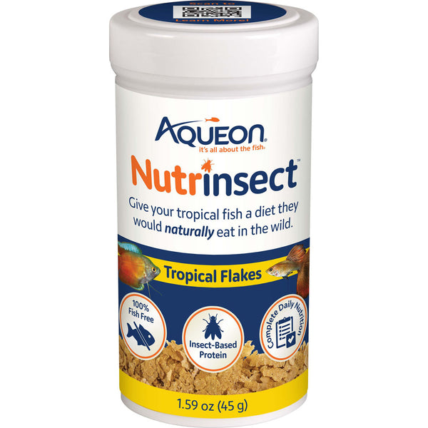 Alimento en escamas para peces tropicales Aqueon Nutrinsect