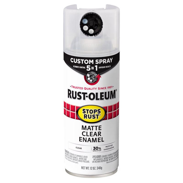 Rust-Oleum Stops Rust 5-in-1 Indoor/Outdoor Matte Crystal Clear Water-Based Protective Enamel 12 oz (Pack of 6)
