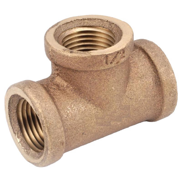 Anderson Metals 3/4 in. FIP in. X 3/4 in. D FIP Brass Tee (Pack of 5)