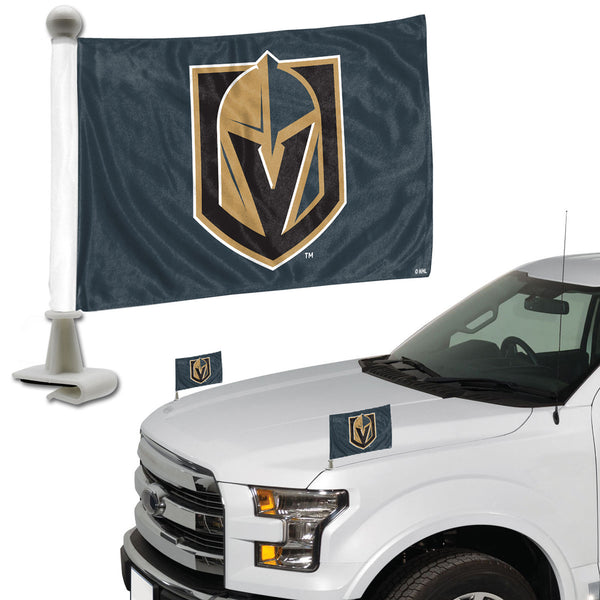 Banderas para autos de embajador de los Vegas Golden Knights de la NHL (paquete de 2)