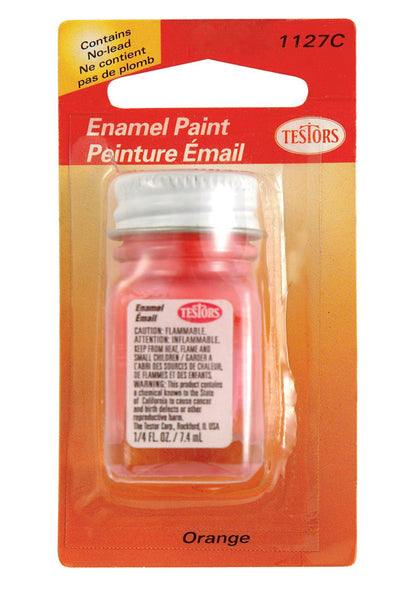 Pintura para pasatiempos Testor's 1127c2 de esmalte brillante naranja de 1/4 oz